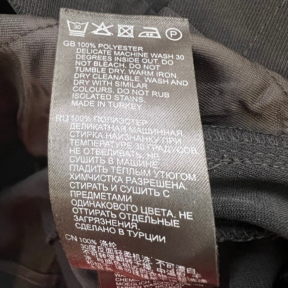 Reiss | Wide Leg Pintuck Black Dress Pants Sz 10R Office Chic Capsule Wardrobe - Picture 6 of 8